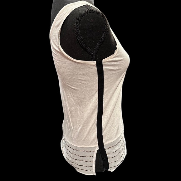 3x25* J. Crew Embellished Beaded Silk Hem Tank Top Off White (flaws) - Picture 7 of 16